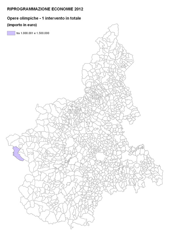 Riprogrammazione economie 2012 per comune - OPERE OLIMPICHE